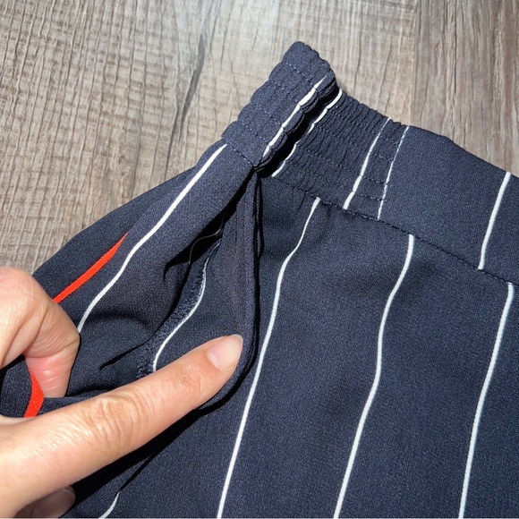 Anthropologie | Ett:twa piped and striped Orange White Blue pants Sz small comfy - Picture 3 of 10